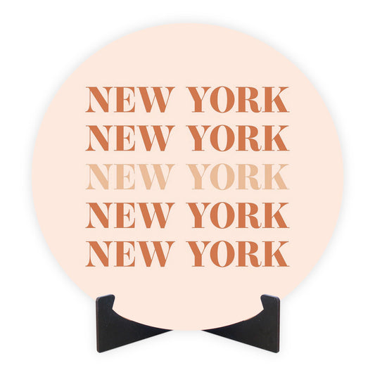Modern Minimalist New York Repeated Light | Wood Sign | Eaches | Min 1
