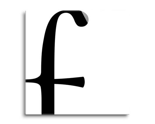 Minimal Monogram F | Hi-Def Glass Art | Eaches | Min 2