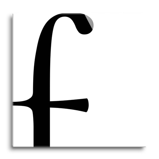 Minimal Monogram F | Hi-Def Glass Art | Eaches | Min 1