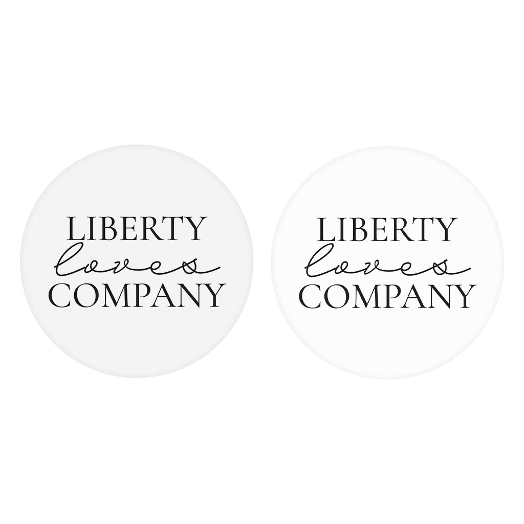 Minimalistic B&W Pennsylvania Liberty Quip | Absorbent Car Coasters | Set of 2 | Min 4