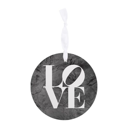 Minimalistic B&W Pennsylvania Love Dark| Wood Ornament | Eaches | Min 6