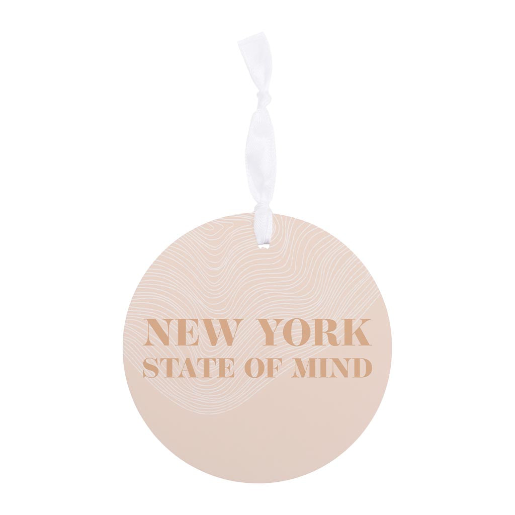Modern Minimalist New York State Of Mind | Wood Ornament | Eaches | Min 6