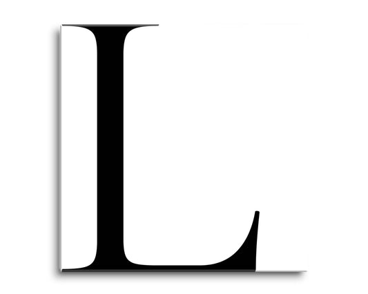 Minimal Monogram L | Hi-Def Glass Art | Eaches | Min 2