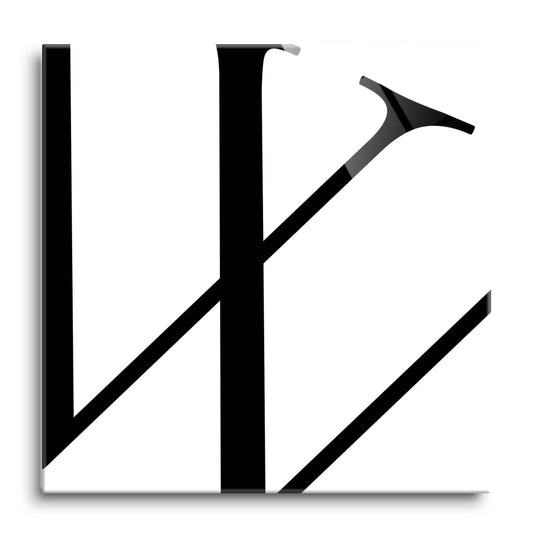 Minimal Monogram W | Hi-Def Glass Art | Eaches | Min 1