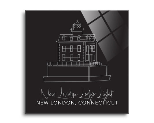 Black New London Lodge Light | Hi-Def Glass Art | Eaches | Min 2