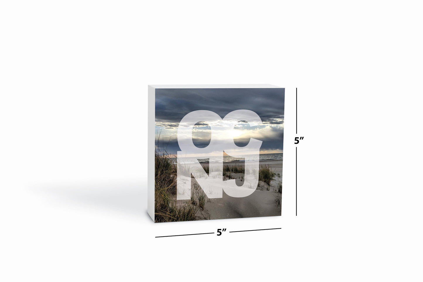 OCNJ Photo With Text | Wood Block | Eaches | Min 4