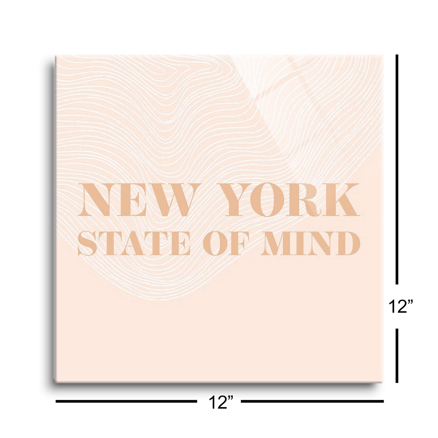 Modern Minimalist New York State Of Mind | Hi-Def Glass Art | Eaches | Min 1
