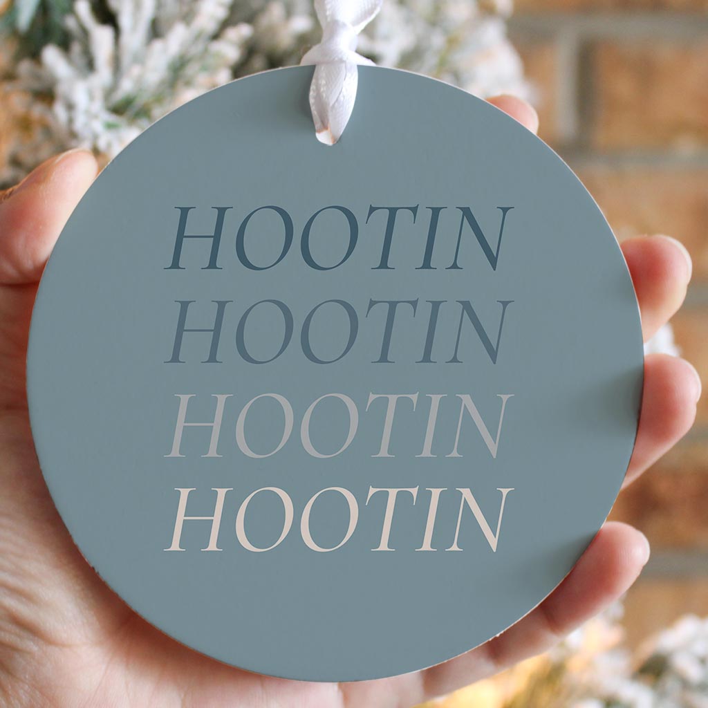 Modern Minimalist Arkansas Hootin| Wood Ornament | Eaches | Min 6