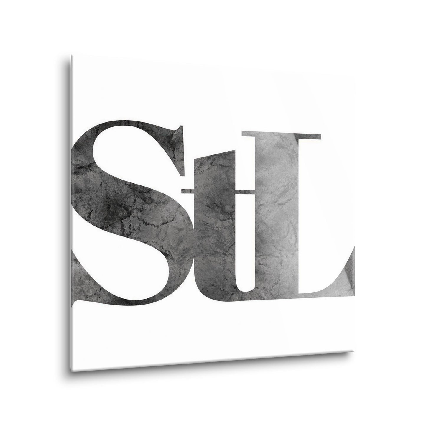 Minimalist B&W Missouri St Louis White Initials | Hi-Def Glass Art | Eaches | Min 2