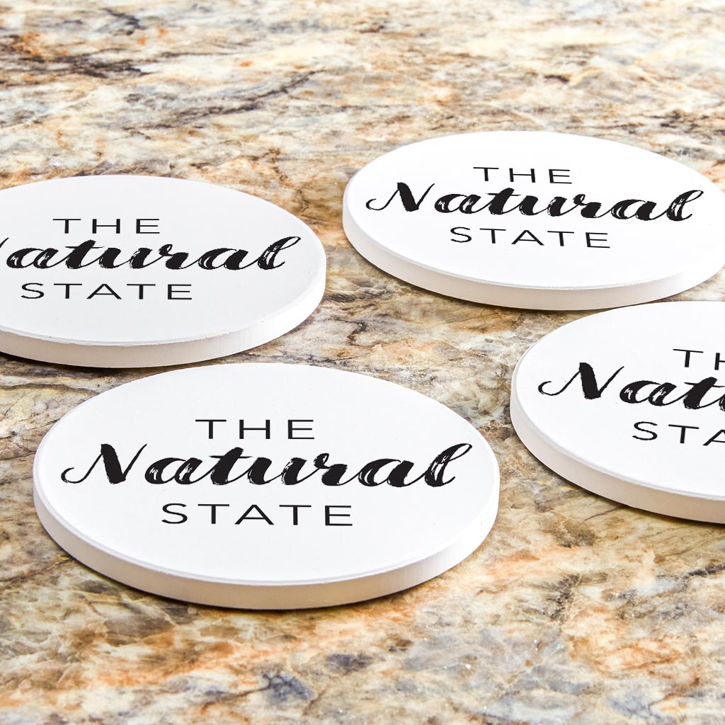 B&W Minimalist Arkansas The Natural State | Absorbent Coasters | Set of 4 | Min 2