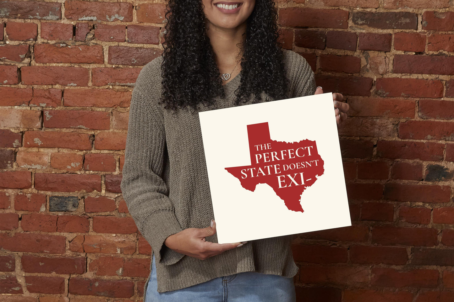 Modern Minimalist Texas Colors Perfect State | Wood Sign | Eaches | Min 2