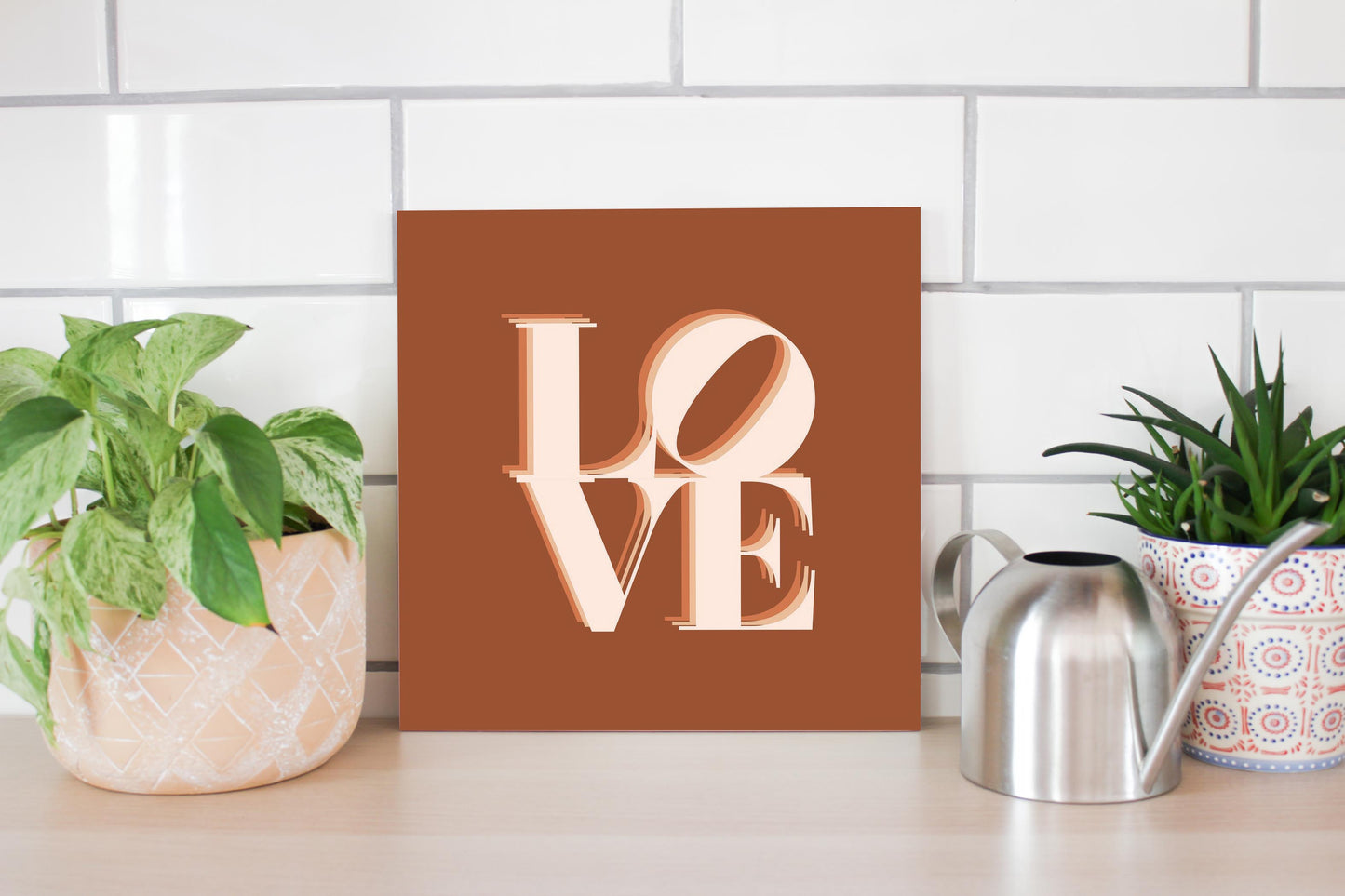 Modern Minimalist Pennsylvania Love Dark | Wood Sign | Eaches | Min 2