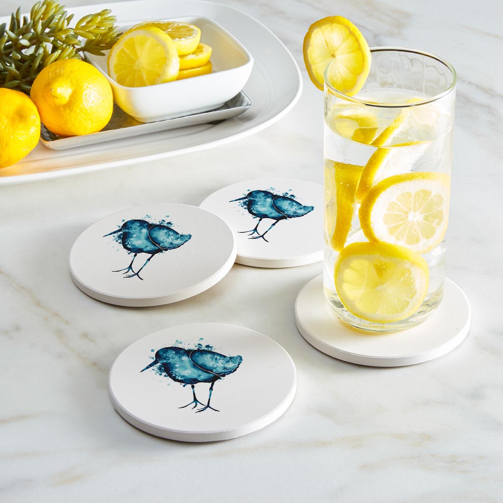 New England Water Color Sand Piper | Absorbent Coasters | Set of 4 | Min 2