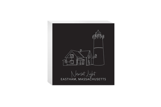 Black Nauset Light| Wood Block | Eaches | Min 4