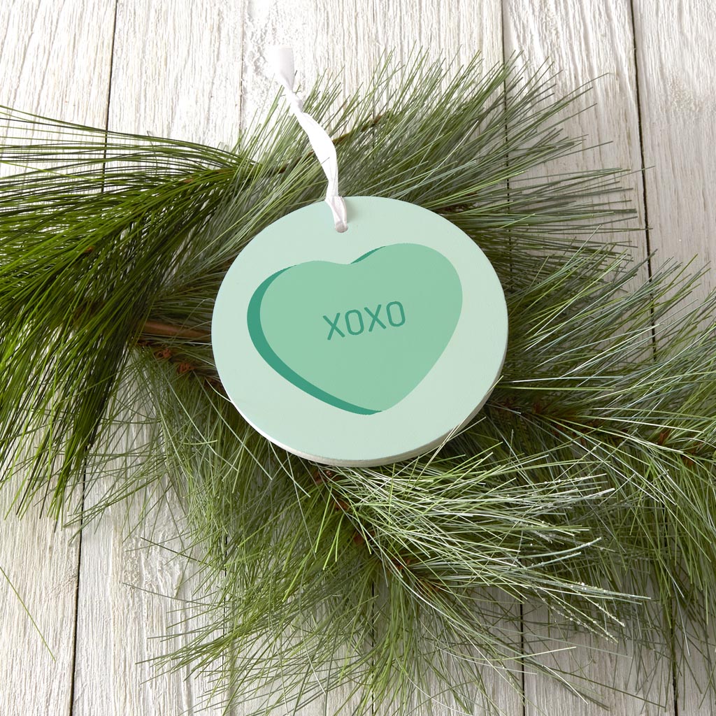 Message Hearts Xo| Wood Ornament | Eaches | Min 6