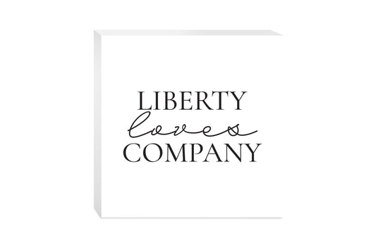 Minimalistic B&W Pennsylvania Liberty Quip | Wood Block | Eaches | Min 2