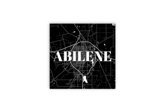 Minimalist B&W Texas Abilene Map | Wood Sign | Eaches | Min 2