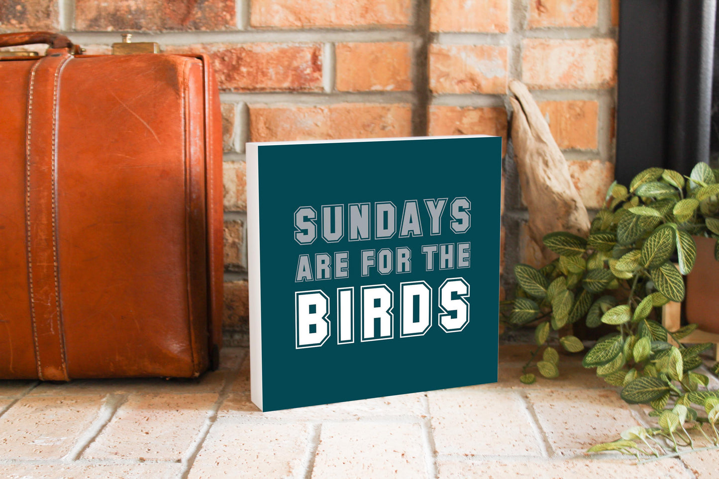 Modern Minimalist Pennsylvania Bird Sundays | Wood Block | Eaches | Min 2