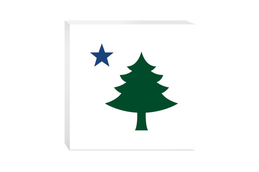 New England Star And Tree | Wood Block | Eaches | Min 2