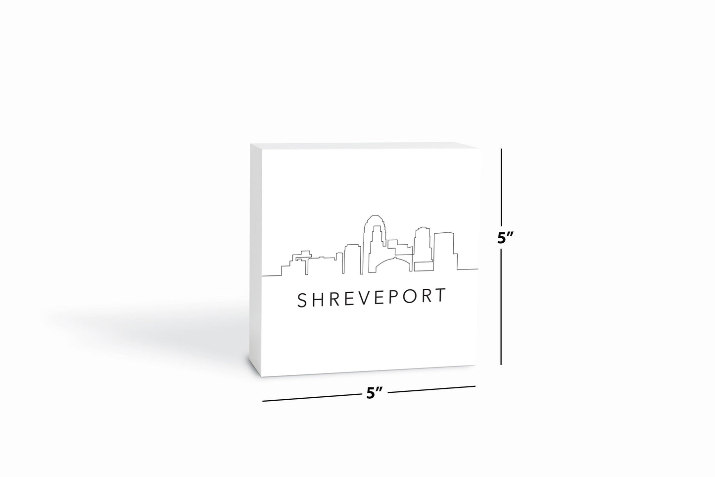 Modern Louisiana Shreveport City Line Drawing | Wood Block | Eaches | Min 4