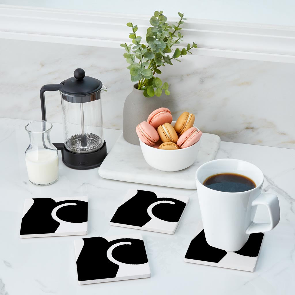 Fun Chunky Monogram R | Absorbent Coasters | Set of 4 | Min 2
