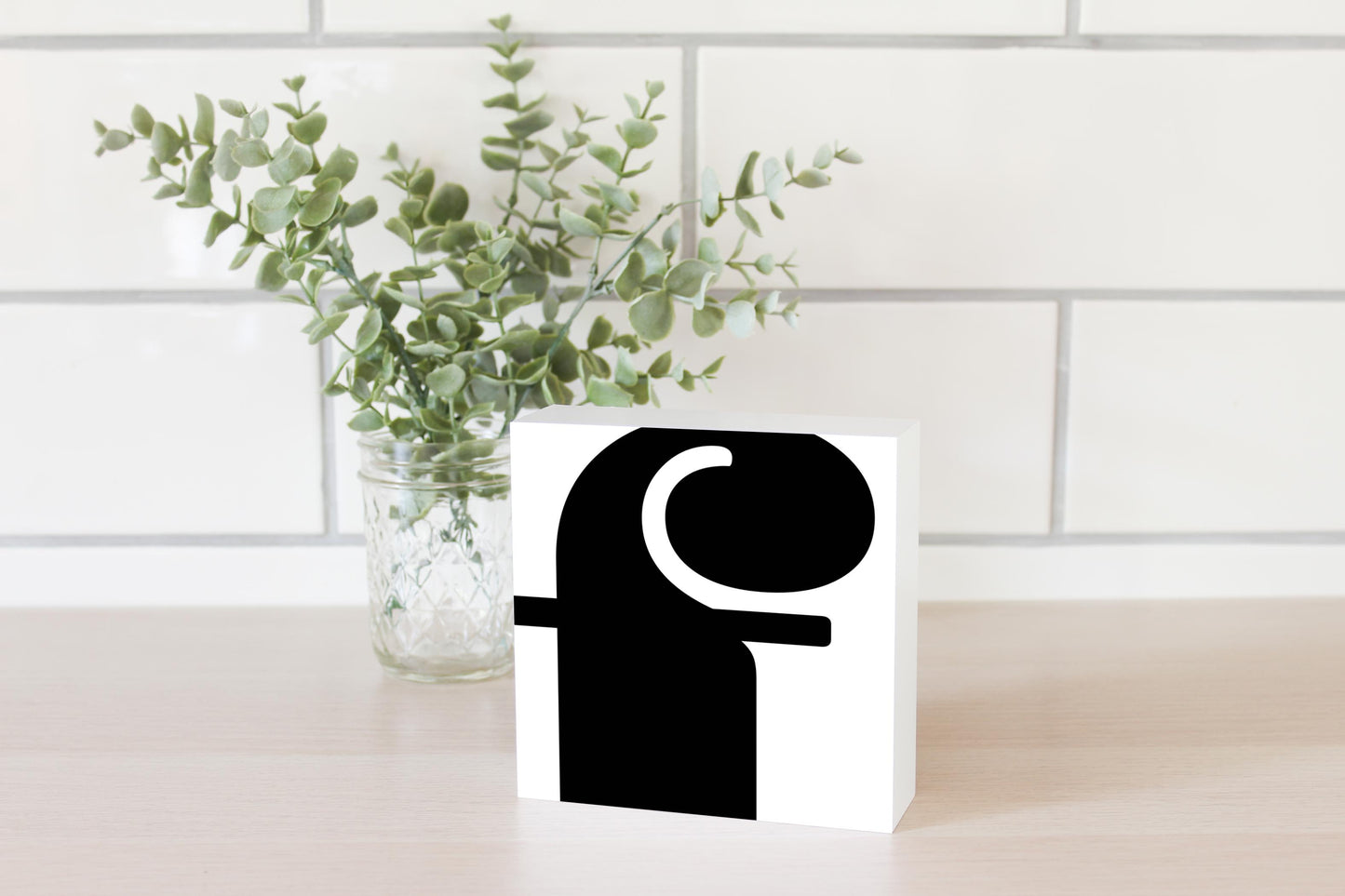 Fun Chunky Monogram F | Wood Block | Eaches | Min 4