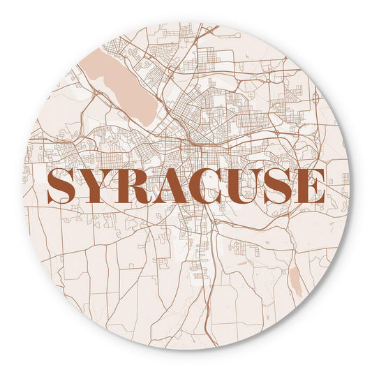 Modern Minimalist New York Syracuse Map | Wood Sign | Eaches | Min 1