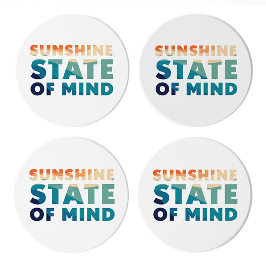 Sunshine State Of Mind| Absorbent Coasters | Set of 4 | Min 2