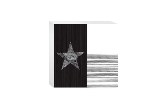 Modern Texas State Flag Abstract Lines | Wood Block | Eaches | Min 4