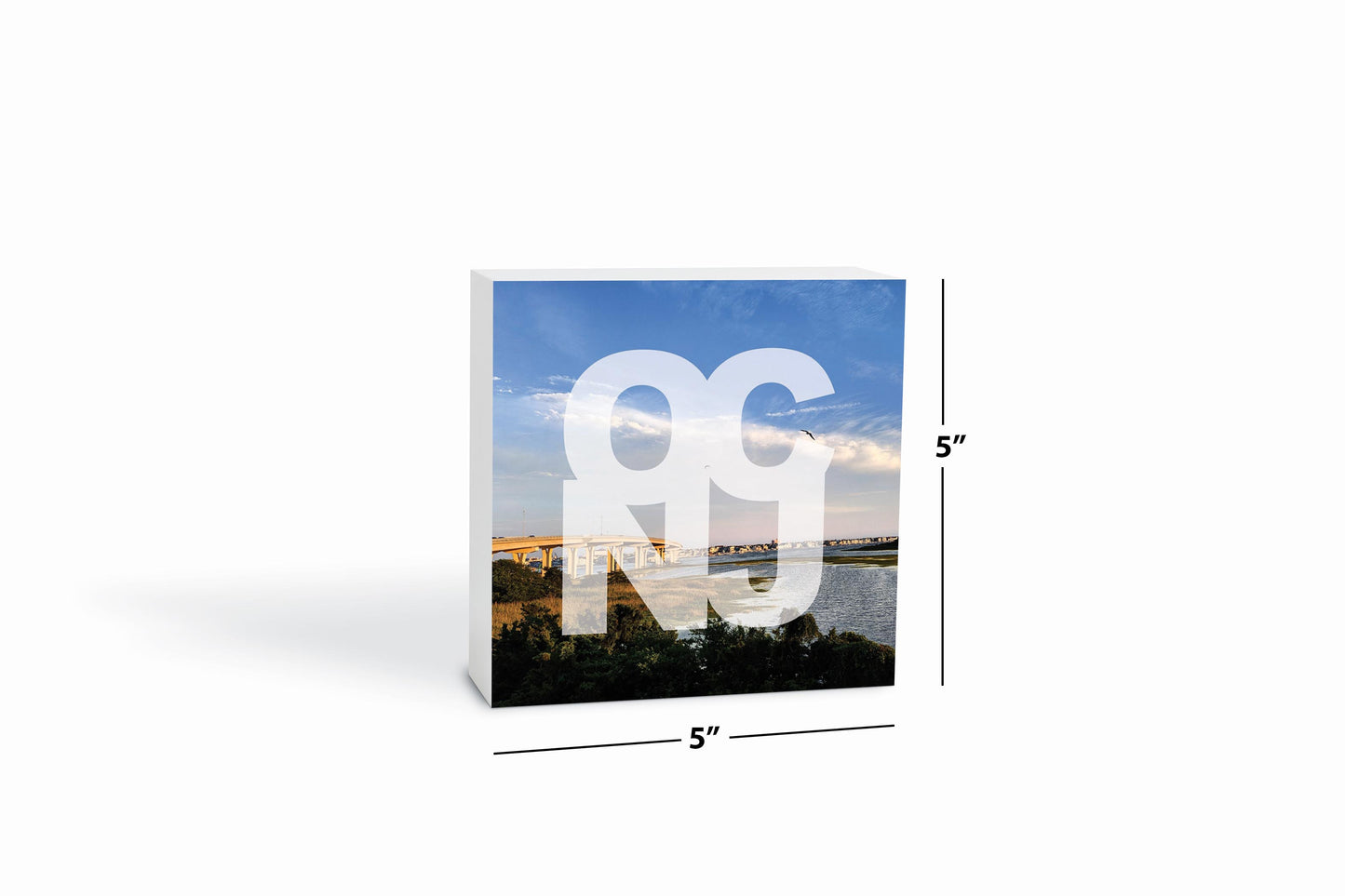OCNJ Photo With Text | Wood Block | Eaches | Min 4