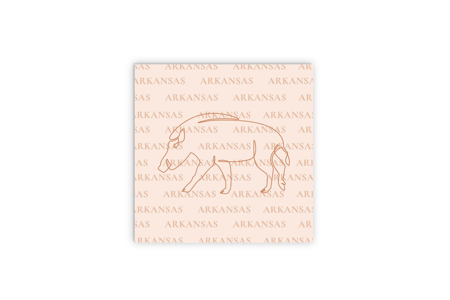 Modern Minimalist Arkansas Hog Line Drawing | Wood Sign | Eaches | Min 2