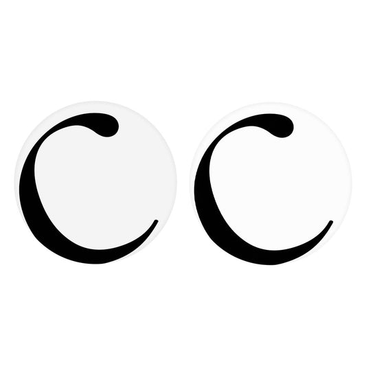 Minimalist Monogram C Circle | Absorbent Car Coasters | Set of 2 | Min 4