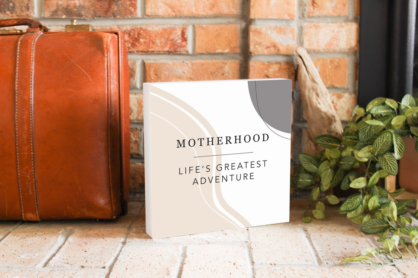 Modern Minimalist Mothers Day Adventure | Wood Block | Eaches | Min 2