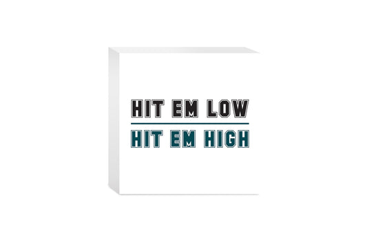 Modern Minimalist Pennsylvania Hit Em High | Wood Block | Eaches | Min 4