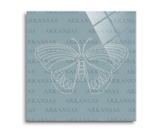 Modern Minimalist Arkansas Diana Fritillary Butterfly | Hi-Def Glass Art | Eaches | Min 2