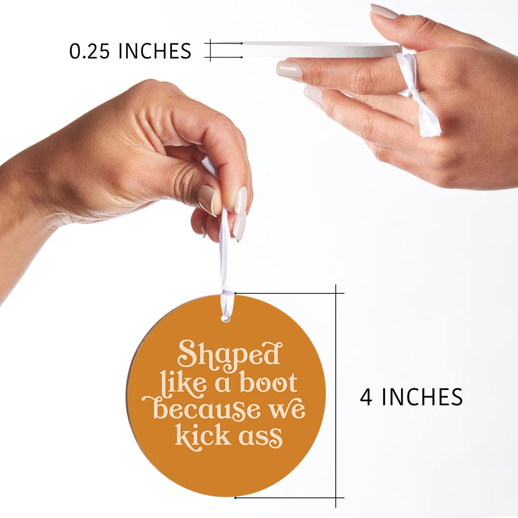 Modern Minimalist Louisiana Funny Boot Saying| Wood Ornament | Eaches | Min 6