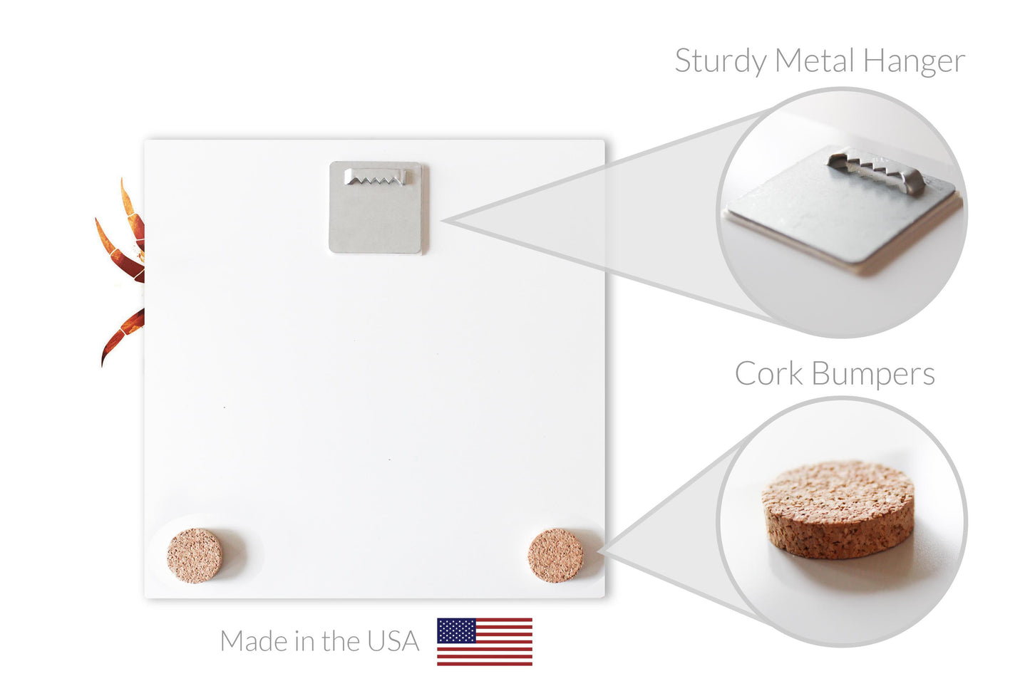 East Coast Water Color Crab | Hi-Def Glass Art | Eaches | Min 1