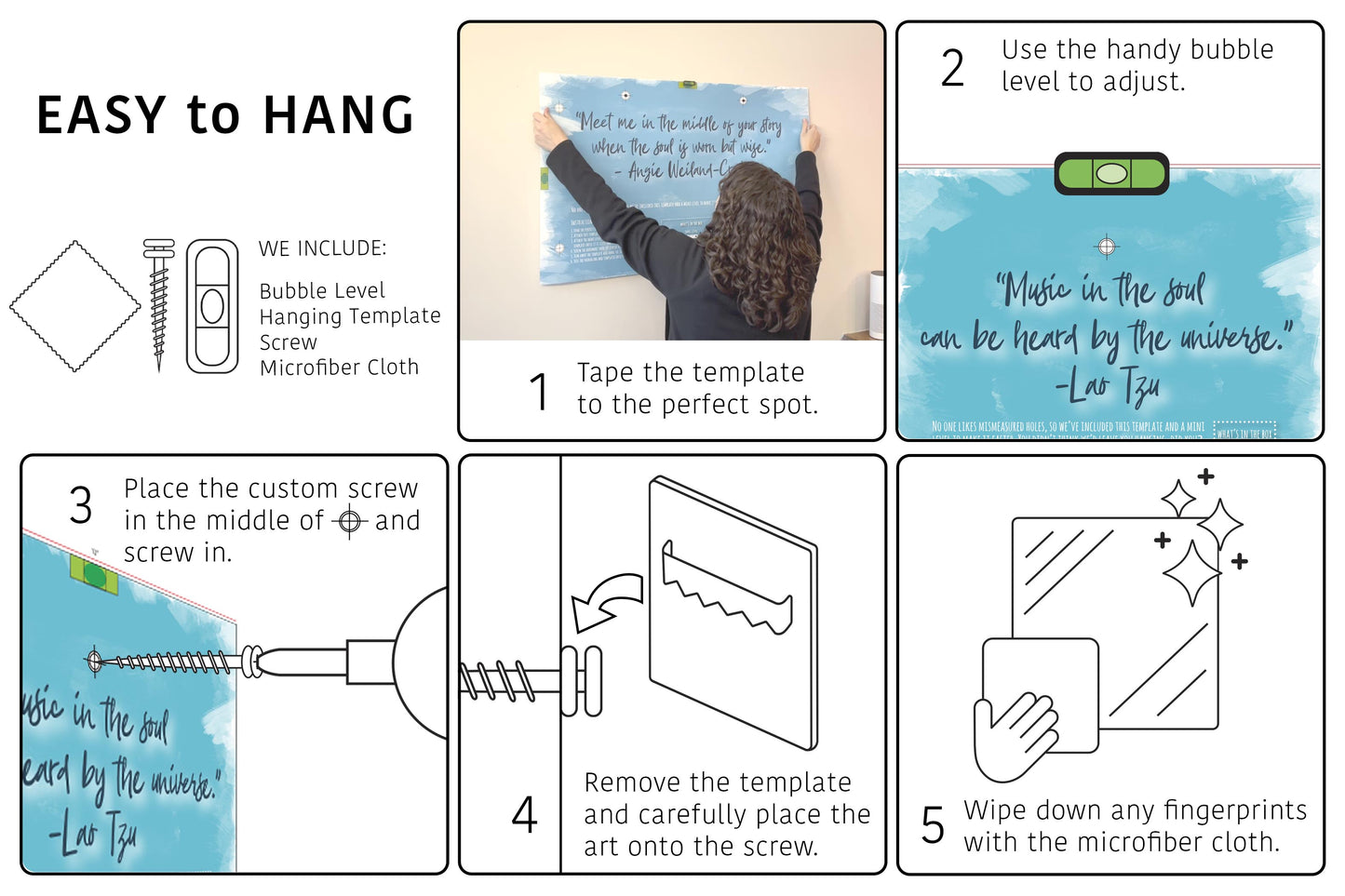 Self Care Monthly Habit Tracker | Hi-Def Glass Art | Eaches | Min 1