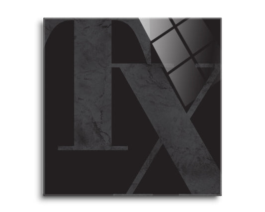 Modern Black Texas Initials | Hi-Def Glass Art | Eaches | Min 2
