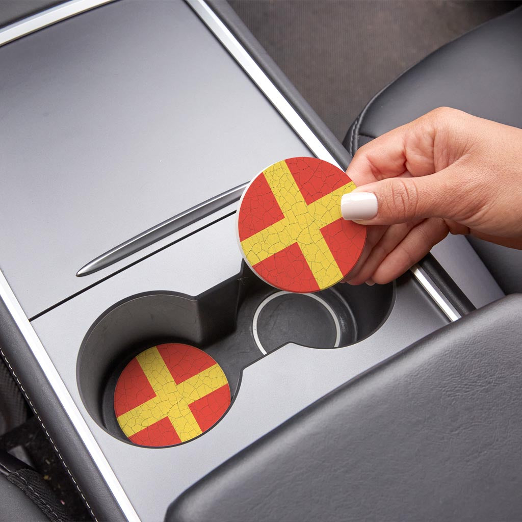 Nautical Flag Romeo| Absorbent Car Coasters | Set of 2 | Min 4