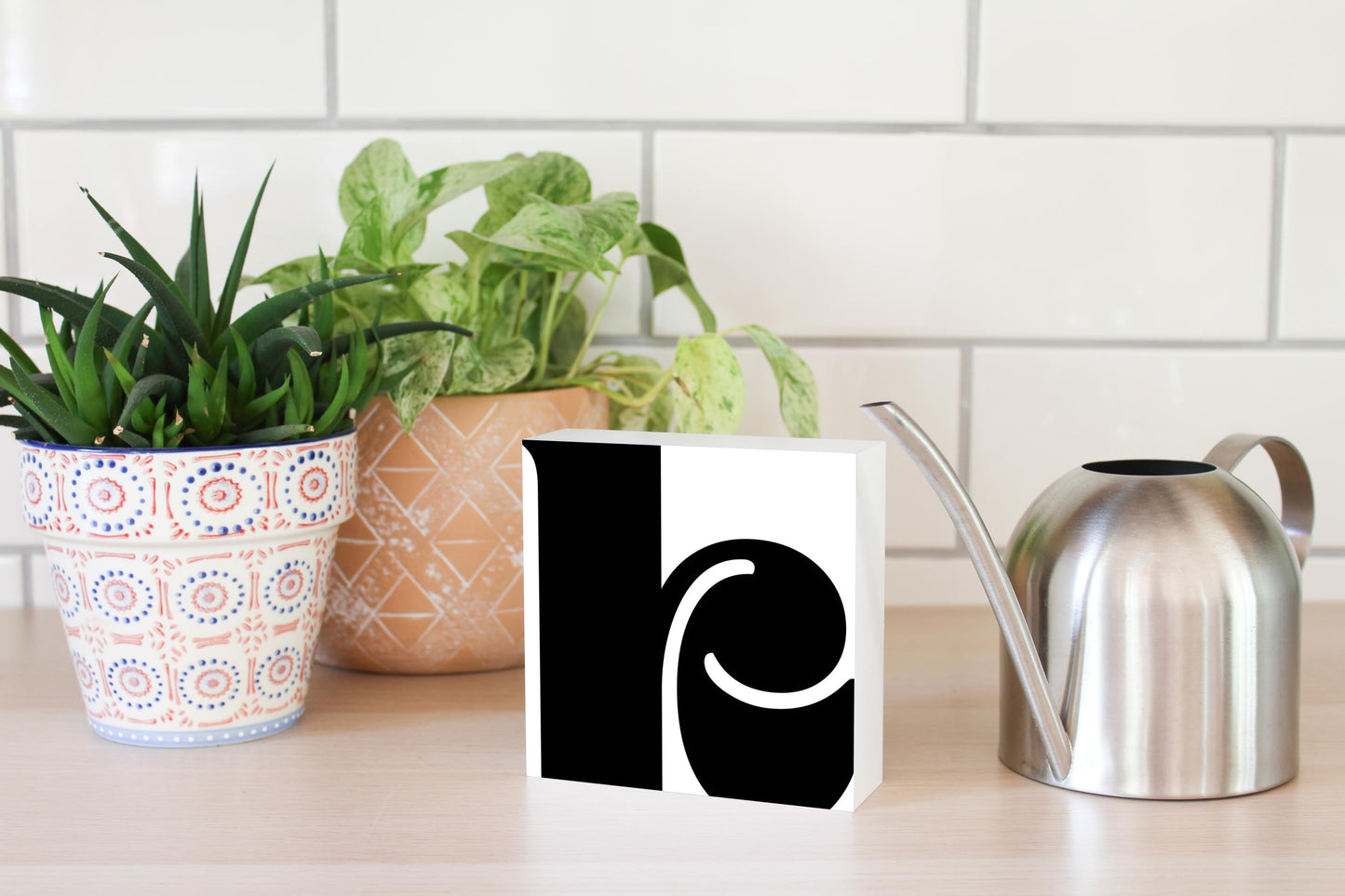 Fun Chunky Monogram K | Wood Block | Eaches | Min 4