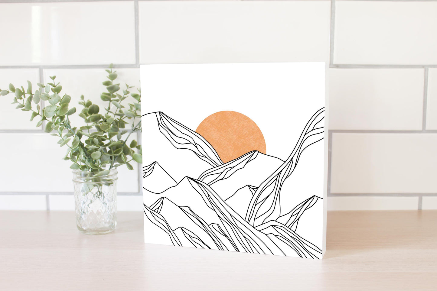 White Mountain Sun Lines | Wood Block | Eaches | Min 2