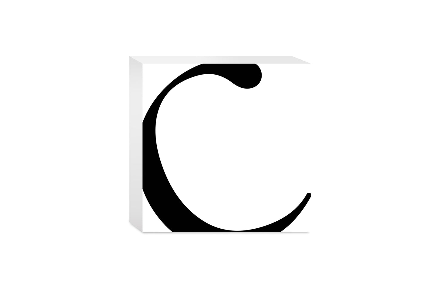 Minimal Monogram C | Wood Block | Eaches | Min 4