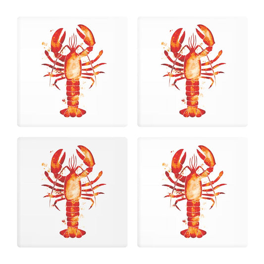 East Coast Water Color Lobster | Absorbent Coasters | Set of 4 | Min 2