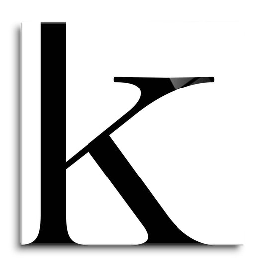 Minimal Monogram K | Hi-Def Glass Art | Eaches | Min 1