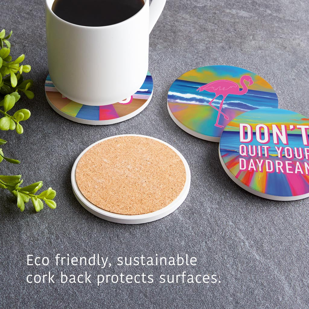 Bright Florida Beach | Absorbent Coasters | Set of 4 | Min 2