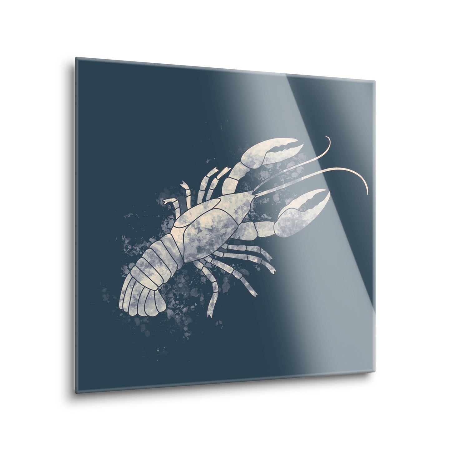 Modern Minimalist Louisiana Crawfish Water Color | Hi-Def Glass Art | Eaches | Min 2
