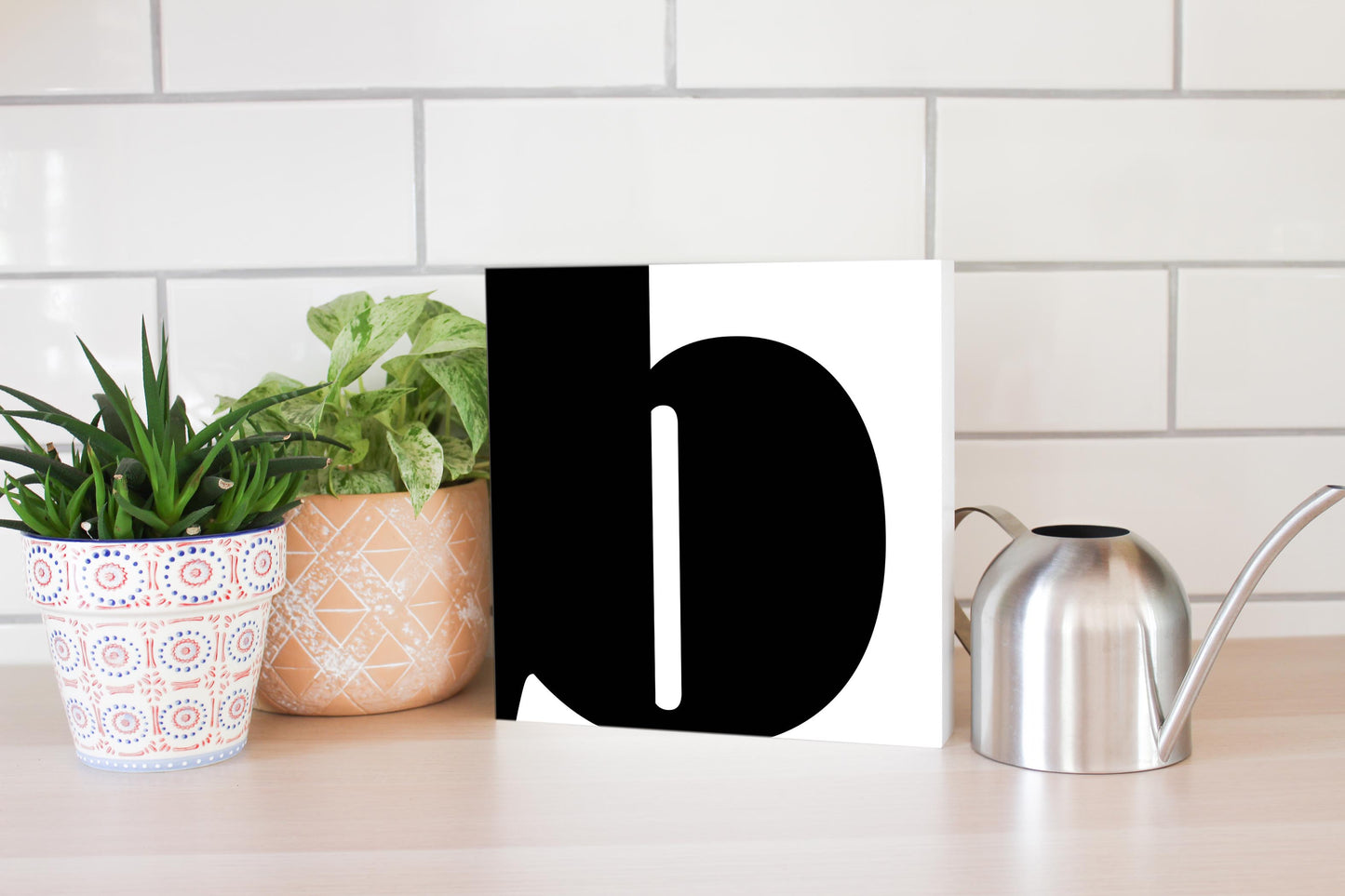 Fun Chunky Monogram B | Wood Block | Eaches | Min 2