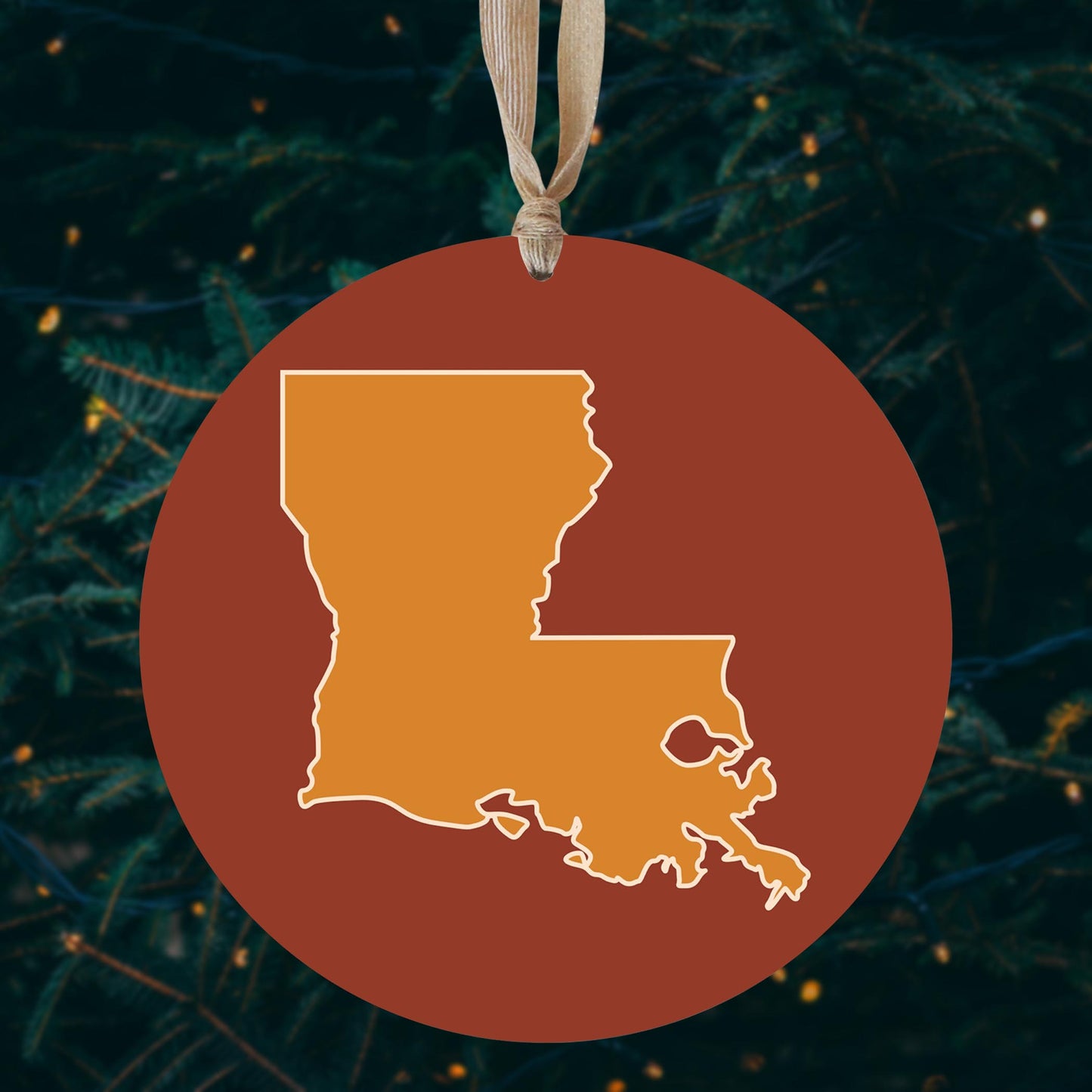 Louisiana Colorful State Shape | Wood Ornament | Eaches | Min 1
