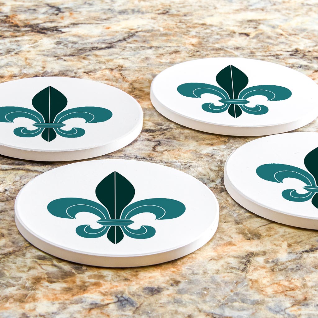 Blue White Fleu De Lis | Absorbent Coasters | Set of 4 | Min 2